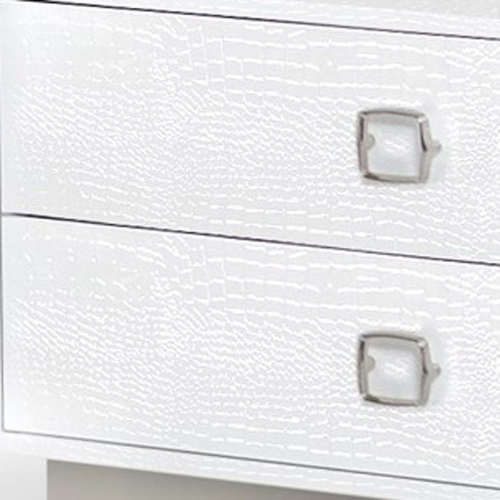 15.7" x 12.7" x 18.6" Two Drawer Nightstand - White