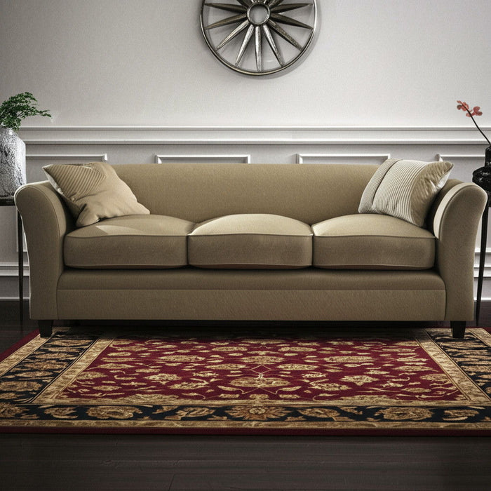 5' X 8' Traditional Oriental Hand Tufted Area Rug - Red