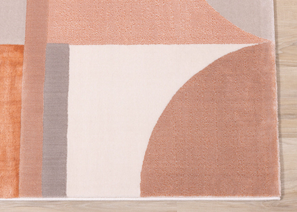 8' X 11' Geometric Area Rug (661281) - Pink / Gray