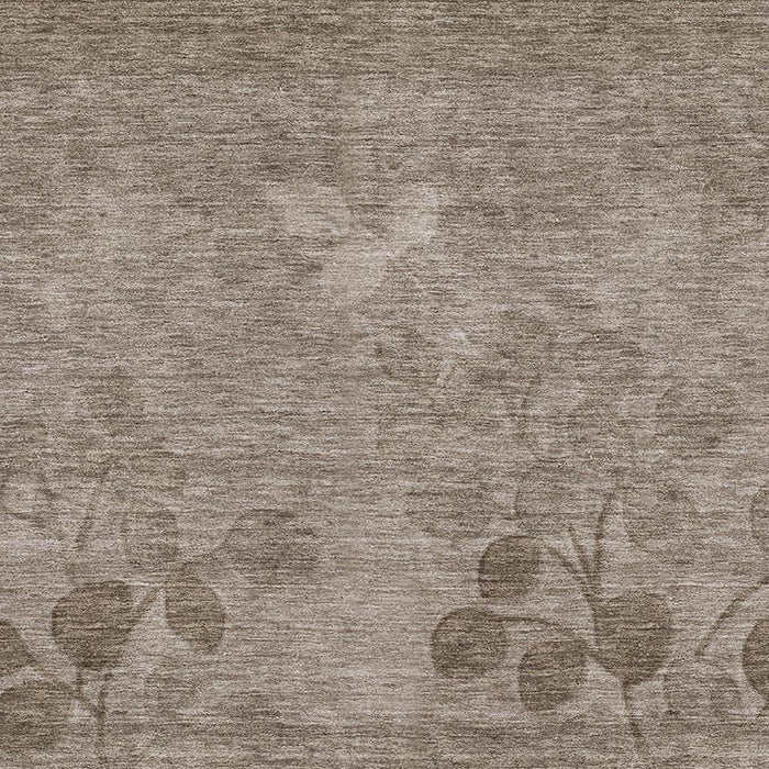 10' X 14' Floral Washable Area Rug With UV Protection (707527) - Taupe / Beige