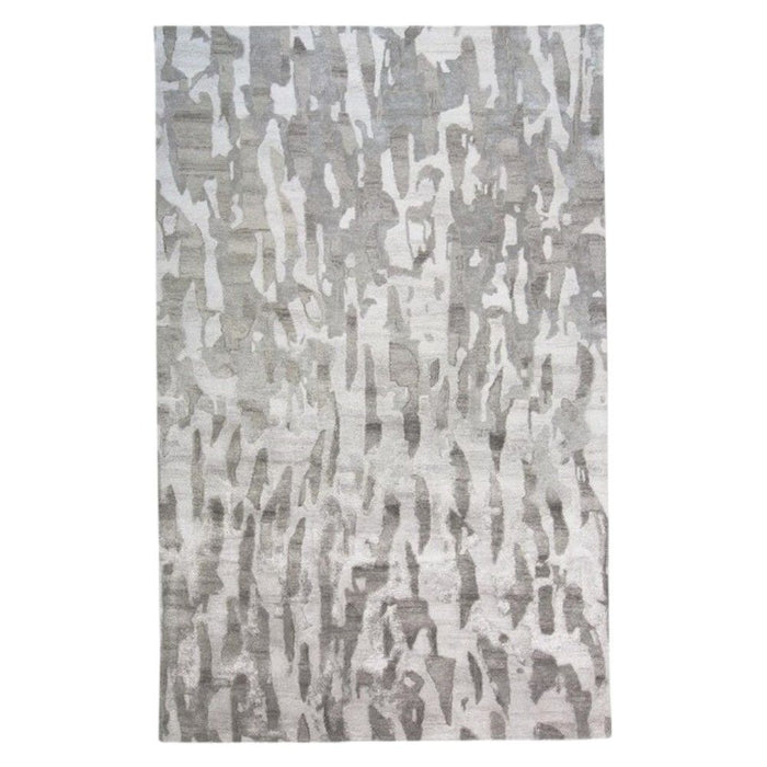 8' x 10' Abstract Tufted Handmade Area Rug - Gray Taupe And Silver