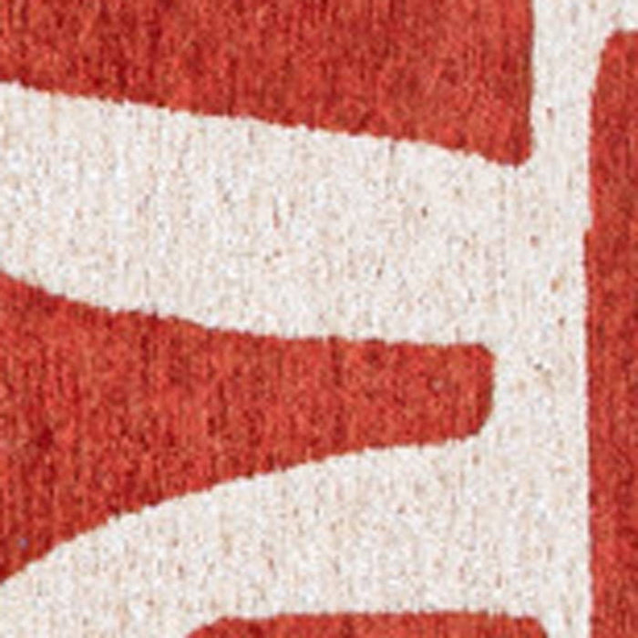 5' X 7' Geometric Washable Area Rug (551974) - Red / White