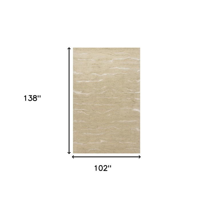 9' x 12' Wool Hand Tufted Area Rug - Beige