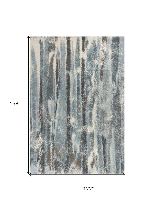 9' x 13' Polypropylene Area Rug - Teal