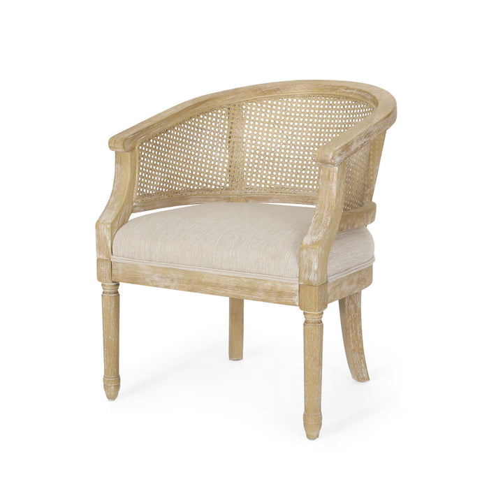 Curved Backrest Accent Chair