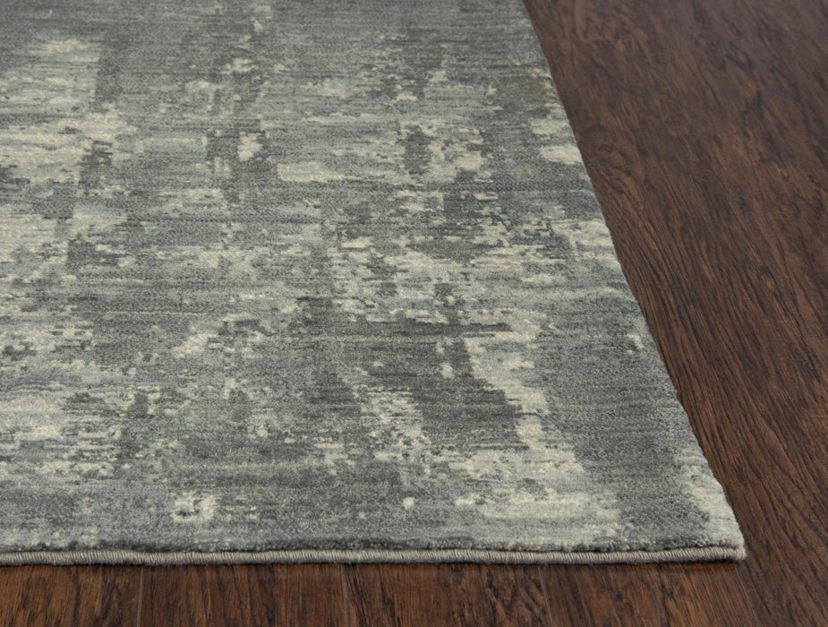 8' X 10' New Zealand Lambs Wool Abstract Hand Carved Handmade Area Rug (747503) - Gray / Light Gray