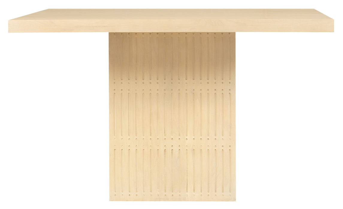 48" Solid Wood Pedestal Base Square Dining Table - Natural