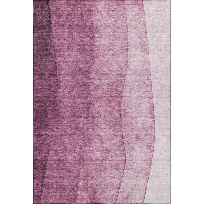 10' X 14' Ombre Washable Area Rug With UV Protection (652731) - Merlot / Ivory
