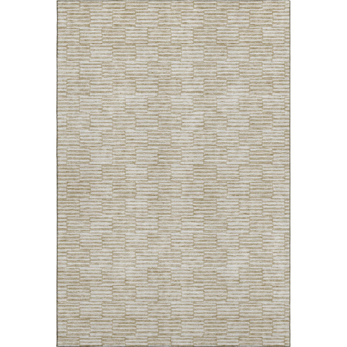 10' X 14' Abstract Geometric Washable Area Rug With UV Protection (672953) - Beige / Ivory