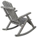 Giga durable wooden porch rocker chair made of fir log with a classic design for outdoor relaxation and comfort.