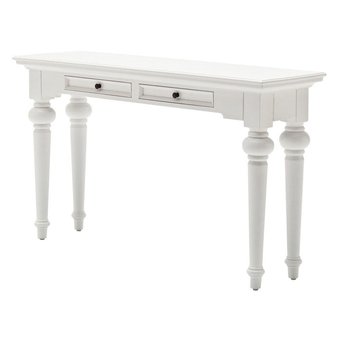 Console Table With Storage - White
