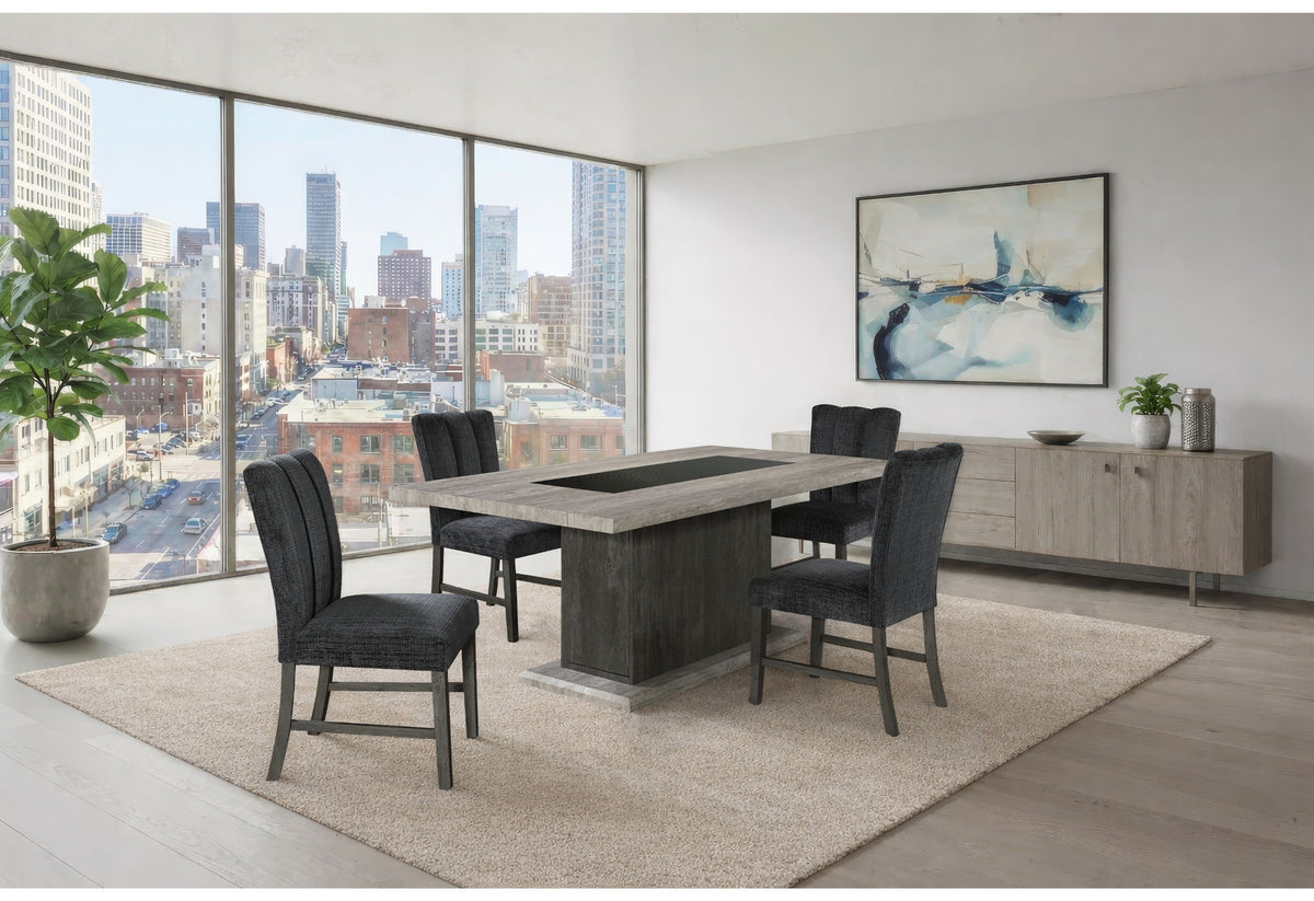 D8030 - 7 Piece Dining Room Set (Dining Table With 2 Storage Drawers A