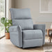 Giga 270° power swivel rocker recliner chair with USB ports, showing plush fabric upholstery and a sturdy base.