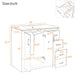 Giga bathroom vanity with sink combo, storage cabinet, three drawers, and soft-closing doors in a freestanding design.