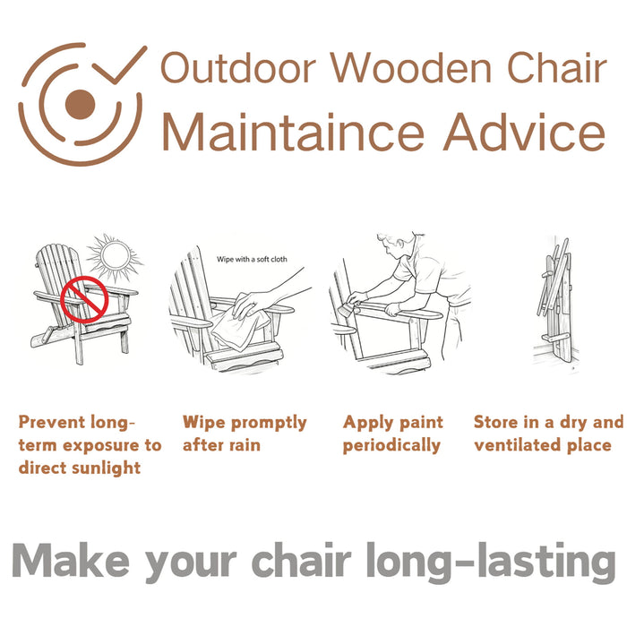 Oversize Outdoor Folding Adirondack Chair, Patio Chair For Garden