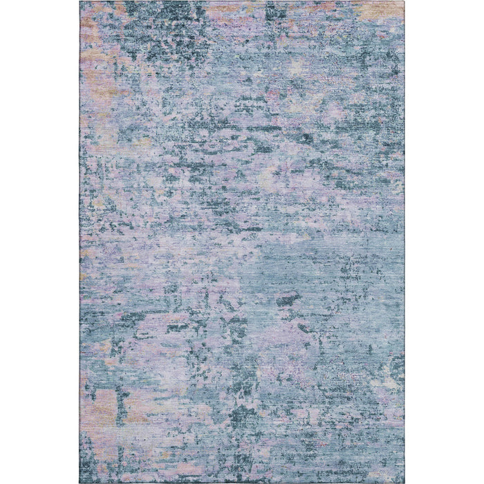 10' X 14' Abstract Washable Area Rug With UV Protection (699142) - Blue / Lavender