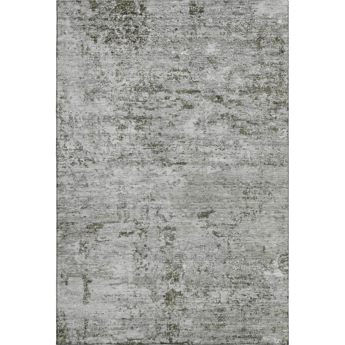 10' X 14' Abstract Washable Area Rug With UV Protection (699166) - Pewter / Ivory