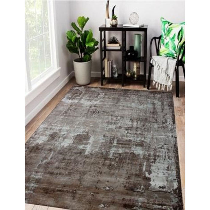 8' x 11' Hand Loomed Area Rug - Brown And Silver