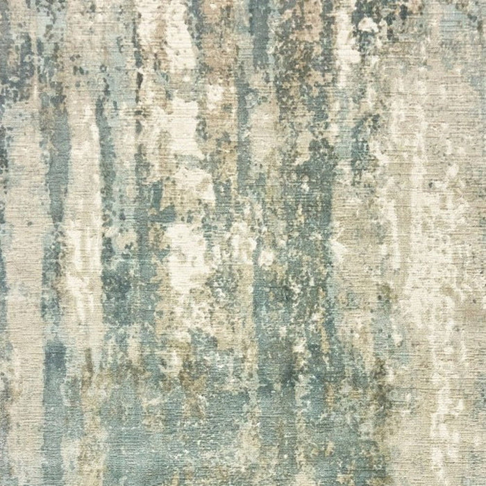 6' x 9' Abstract Splash Indoor Area Rug - Blue And Gray