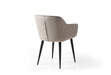 ESF 1117 beige dining arm chair with cushioned seat and wooden legs, modern design for dining room decor