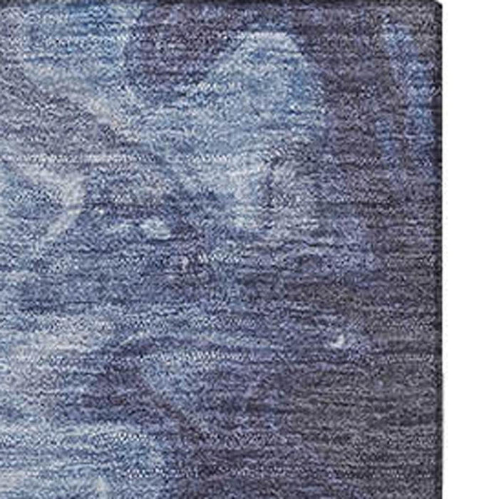10' X 14' Abstract Washable Area Rug With UV Protection (697218) - Blue / Ivory