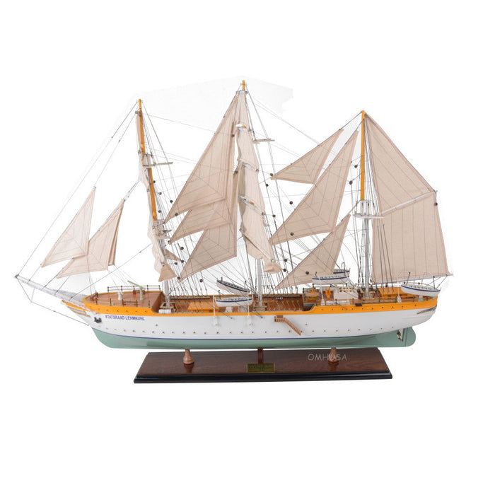 Hand Painted Model Boat (624646) - Dark Brown / Beige