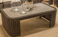 Mission Beach rectangular coffee table by Signature Design by Ashley® in a rustic wood finish