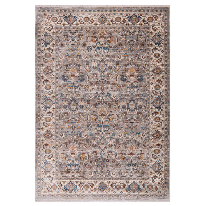 7' X 10' Traditional Oriental Area Rug With Fringe - Gray