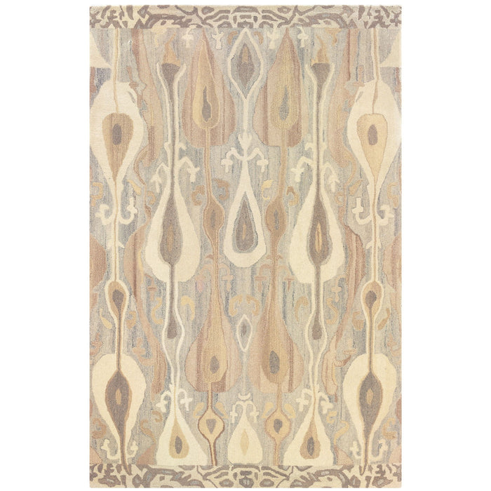 10' X 13' Wool Abstract Hand Tufted Area Rug - Gray And Beige