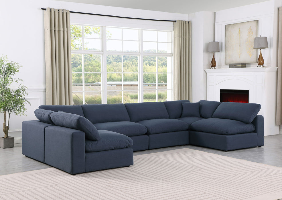 Comfy - 6 Piece Linen Modular Armless Sectional