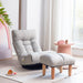 Giga adjustable Japanese-style reclining floor chair with metal frame, featuring a cushioned seat and backrest for living room relaxation.