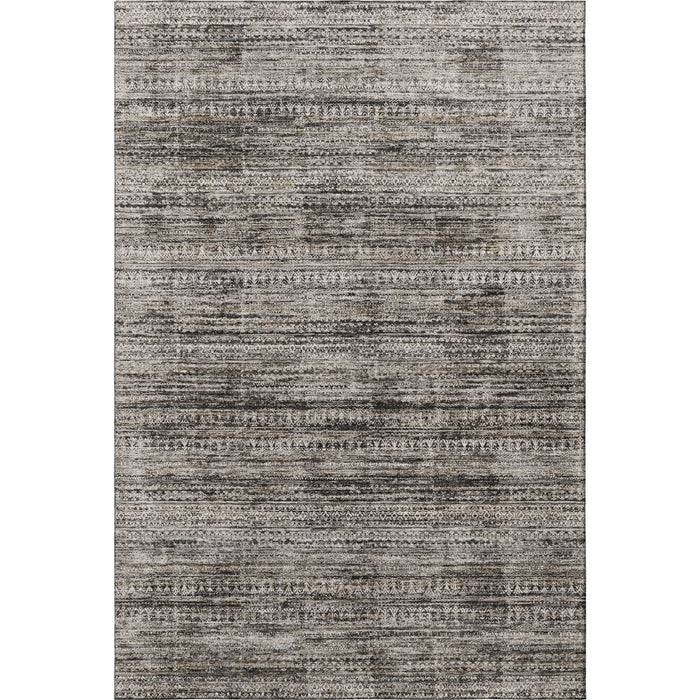 10' X 14' Striped Washable Area Rug With UV Protection (709762) - Taupe / Brown / Ivory