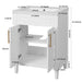 Giga bathroom vanity with integrated sink, 2-door cabinet, ideal for small to medium bathrooms, modern and functional design