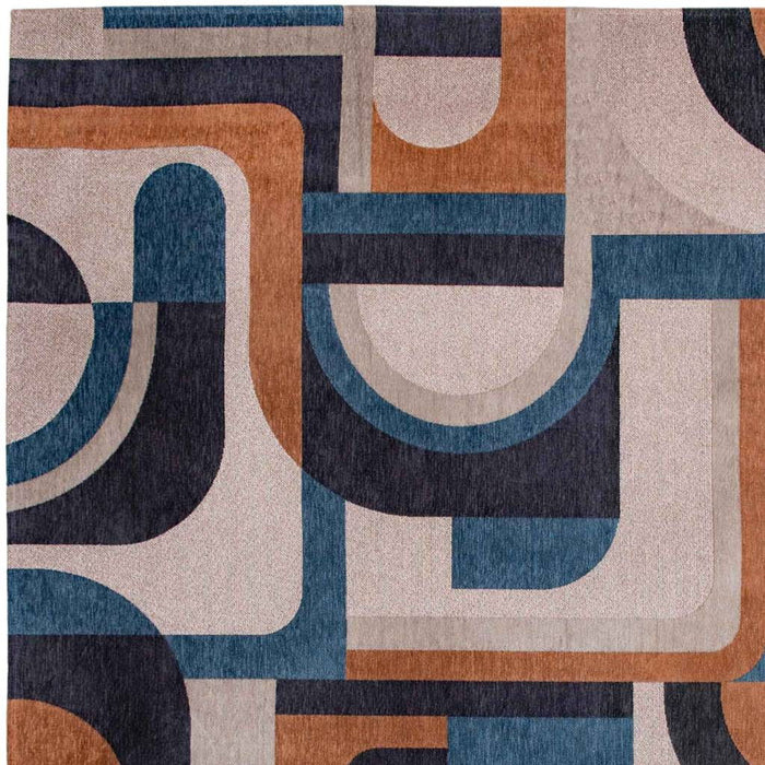8' X 11' Geometric Washable Area Rug (551719) - Gray / Beige