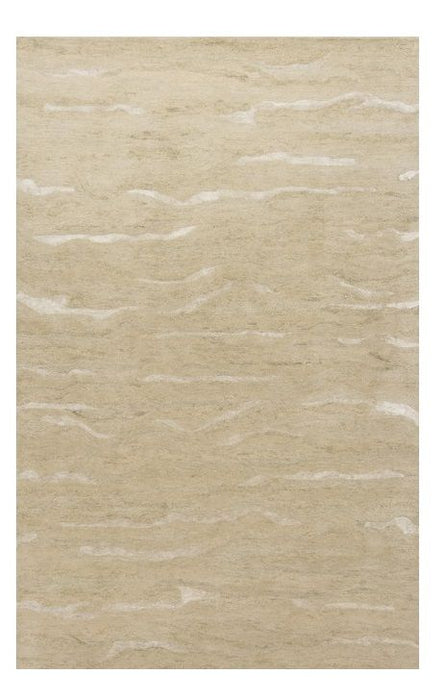 8' x 10' Wool Abstract Hand Tufted Area Rug - Tan And Ivory