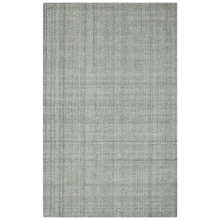 9' X 12' Wool Plaid Hand Tufted Area Rug - Gray