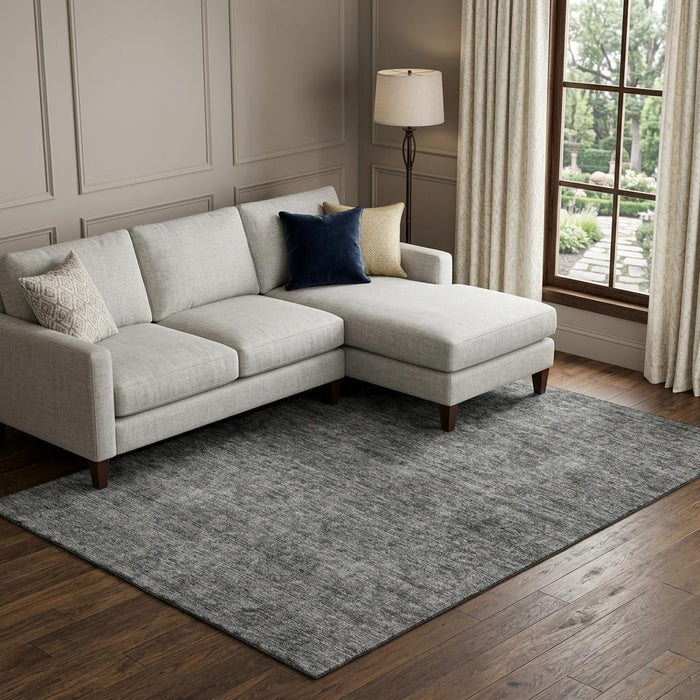 10' X 14' Abstract Washable Area Rug With UV Protection (688105) - Gray / Silver