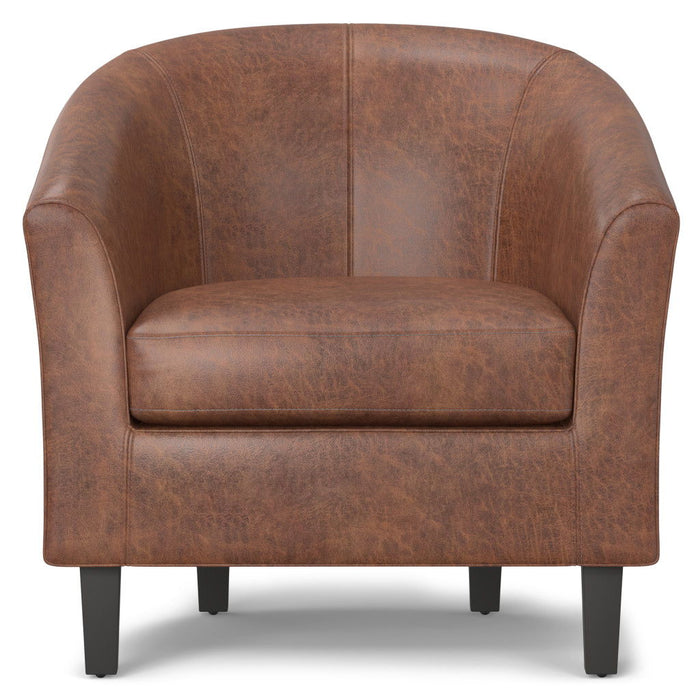 30" Leather Arm Chair - Brown
