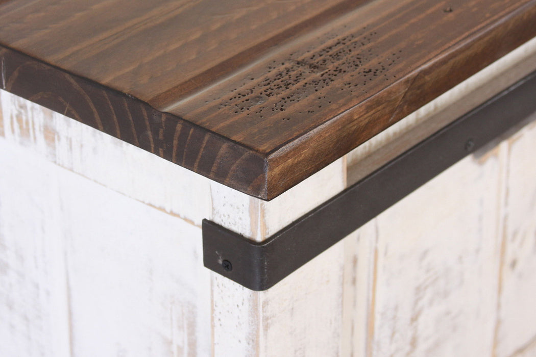 Solid Four Drawer Chest - Brown / White