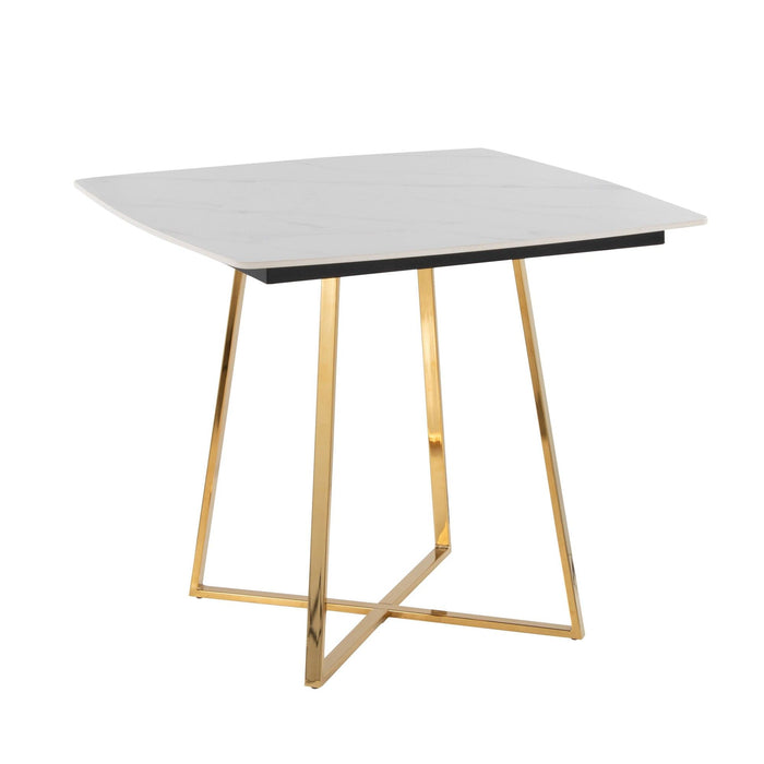Folia - Dinette Table - Gold Metal