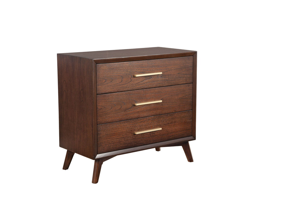 36" Solid Wood Three Drawer Dresser - Brown