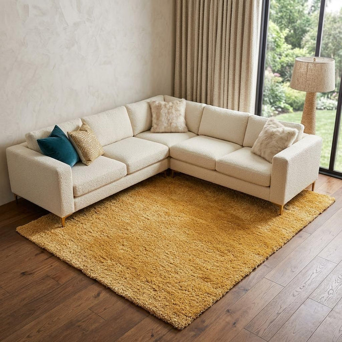 7' X 10' Shag Hand Tufted Area Rug (574450) - Gold