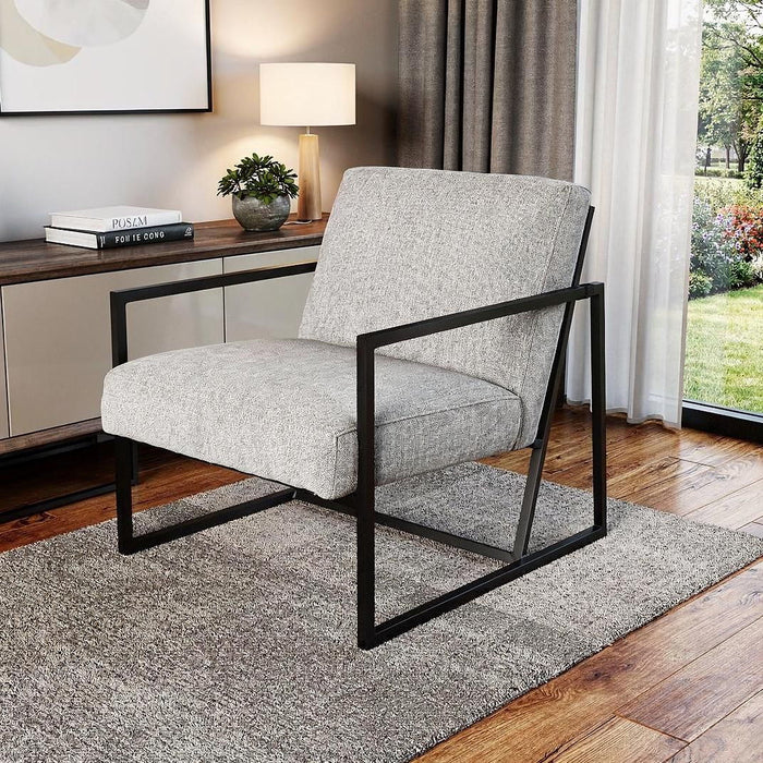 Geo Modern Accent Or Side Chair - Gray / Black