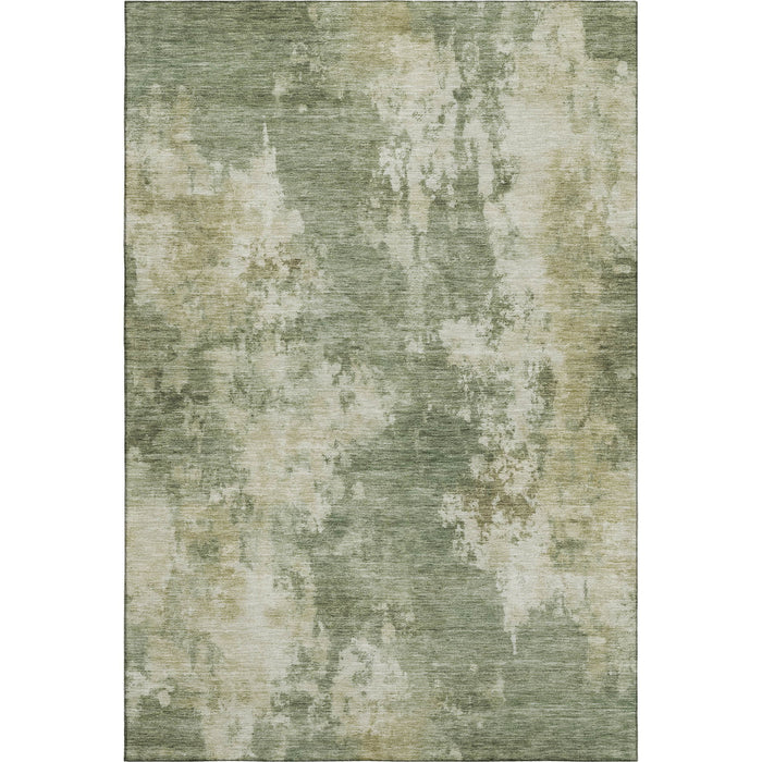 10' X 14' Abstract Washable Area Rug With UV Protection (716966) - Sage / Beige