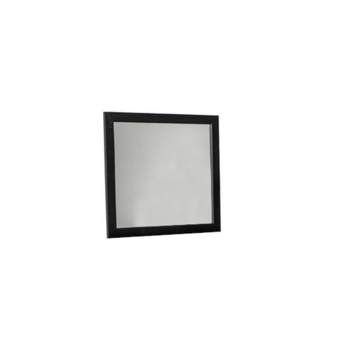 28" Solid Framed Accent Mirror - Dark Brown