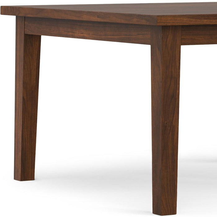 Wood Frame Base Square Dining Table - Walnut