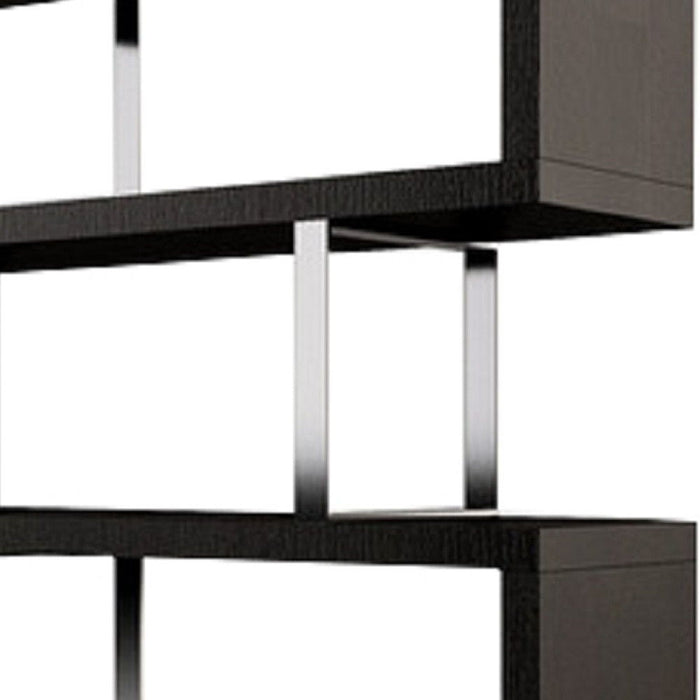 Three Tier Etagere Bookcase (555014) - Black / Silver