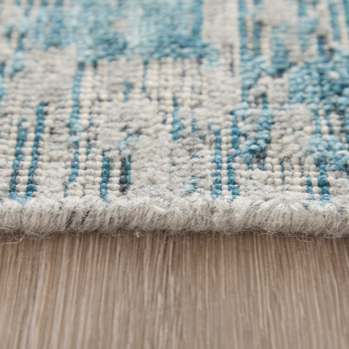 8' X 10' Oriental Hand Woven Area Rug (722254) - Blue / Ivory