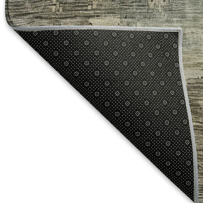 10' X 14' Abstract Washable Area Rug With UV Protection (696092) - Sage / Gold / Beige