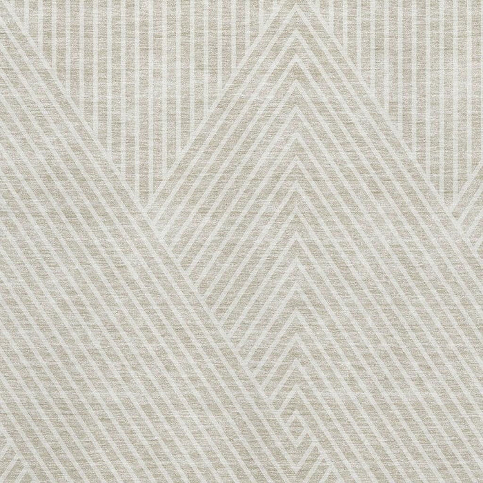 10' X 14' Geometric Washable Area Rug With UV Protection (674628) - Beige / Ivory